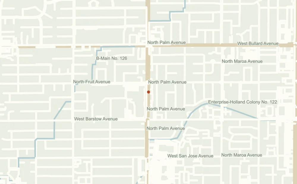 Street map showing the approximate address position of Galaxy Live Scan
