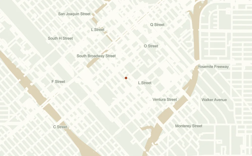 Street map showing the approximate address position of Luna Tax