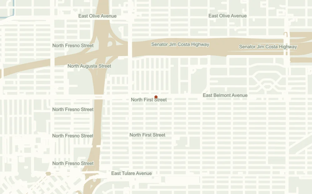 Street map showing the approximate address position of Seal Services Inc.