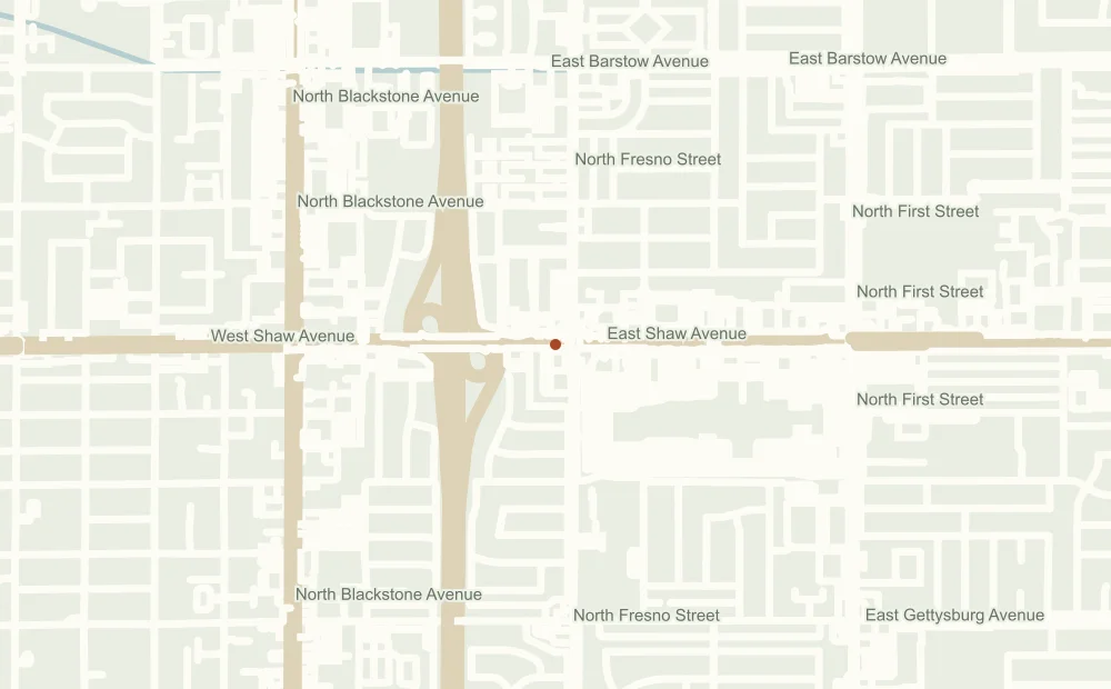 Street map showing the approximate address position of The UPS Store #2118
