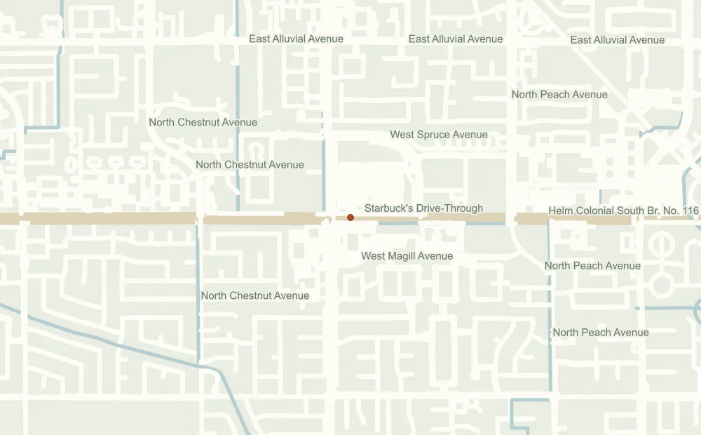 Street map showing the approximate address position of The UPS Store #7454