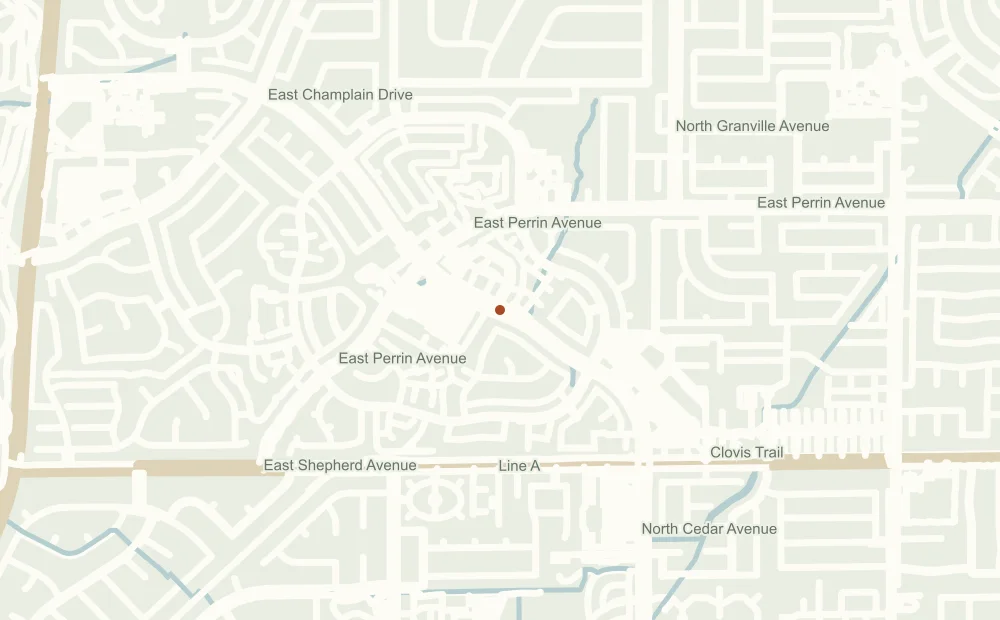 Street map showing the approximate address position of The UPS Store #7465